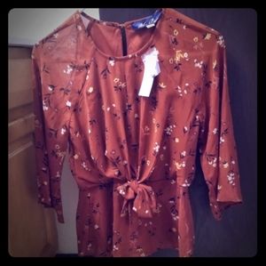 NWT blue rain blouse from Francesca's